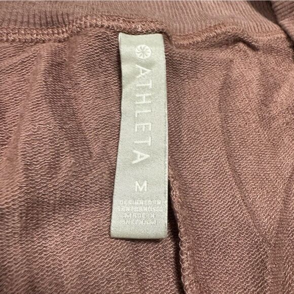 Athleta Studio Barre Sweatshirt Dress 2.0 Dogwood Mauve Size Medium - Picture 6 of 8